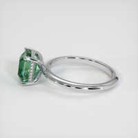 2.62 Ct. Bluish Green Sapphire Ring, 14K White Gold 4