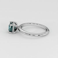 1.25 Ct. Greenish Blue Sapphire Ring, 14K White Gold 4