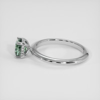1.20 Ct. Green Sapphire Ring, 14K White Gold 4
