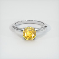 2.05 Ct. Yellow Sapphire Ring, 14K White Gold 1