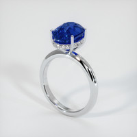 5.54 Ct. Sapphire Ring, 18K White Gold 2