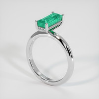 1.54 Ct. Emerald Ring, 18K White Gold 2