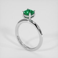 0.93 Ct. Emerald Ring, 18K White Gold 2