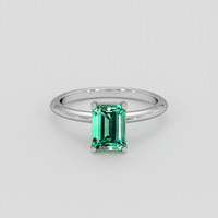 1.38 Ct. Emerald Ring, 18K White Gold 1