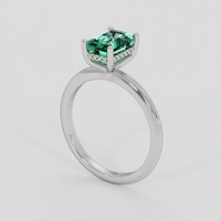 1.38 Ct. Emerald Ring, 18K White Gold 2