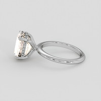 4.01 Ct. Peach Morganite Ring, 18K White Gold 4