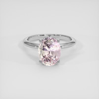 4.41 Ct. Pink Sapphire Ring, 18K White Gold 1