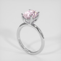 4.41 Ct. Pink Sapphire Ring, 18K White Gold 2