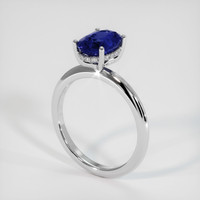3.11 Ct. Sapphire Ring, 18K White Gold 2
