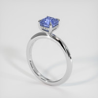 1.52 Ct. Purplish Blue Sapphire Ring, 18K White Gold 2