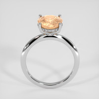 3.04 Ct. Padparadscha Sapphire Ring, 18K White Gold 3
