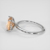 3.04 Ct. Padparadscha Sapphire Ring, 18K White Gold 4