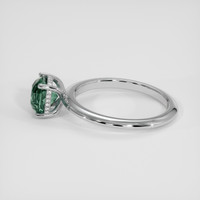 2.15 Ct. Bluish Green Sapphire Ring, 18K White Gold 4