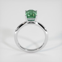 2.62 Ct. Bluish Green Sapphire Ring, 18K White Gold 3
