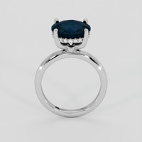 5.03 Ct. Bluish Green Sapphire Ring, 18K White Gold 3