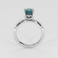 1.25 Ct. Greenish Blue Sapphire Ring, 18K White Gold 3