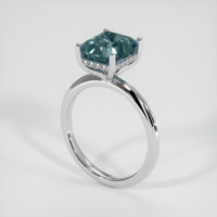 4.11 Ct. Sapphire Ring, 18K White Gold 2