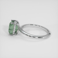 3.20 Ct. Green Sapphire Ring, 18K White Gold 4