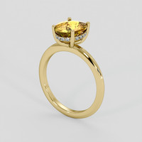 2.21 Ct. Orangish Yellow Citrine Ring, 10K Yellow Gold 2