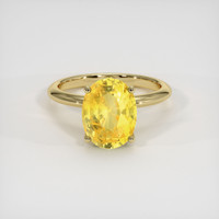 3.51 Ct. Yellow Sapphire Ring, 10K Yellow Gold 1