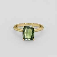 2.67 Ct. Green Sapphire Ring, 10K Yellow Gold 1