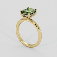 2.67 Ct. Green Sapphire Ring, 10K Yellow Gold 2