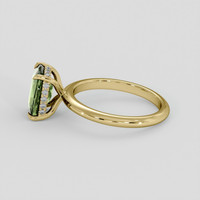 2.67 Ct. Green Sapphire Ring, 10K Yellow Gold 4