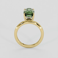 4.05 Ct. Green Sapphire Ring, 10K Yellow Gold 3
