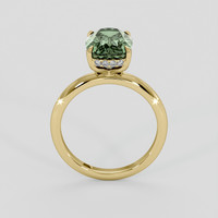 3.64 Ct. Green Sapphire Ring, 10K Yellow Gold 3