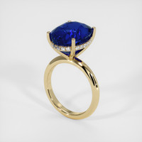 12.55 Ct. Blue Sapphire Ring, 14K Yellow Gold 2