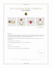 Ruby Ring 1.54 Ct., 14K Yellow Gold Appraisal