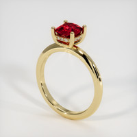 1.12 Ct. Ruby Ring, 14K Yellow Gold 2
