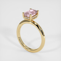 2.15 Ct. Pink Sapphire Ring, 14K Yellow Gold 2