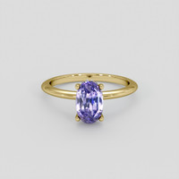 2.89 Ct. Violet Sapphire Ring, 14K Yellow Gold 1