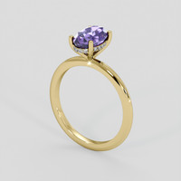2.89 Ct. Violet Sapphire Ring, 14K Yellow Gold 2