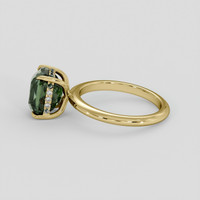 4.05 Ct. Green Sapphire Ring, 14K Yellow Gold 4