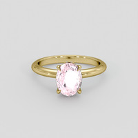 2.01 Ct. Pink Sapphire Ring, 14K Yellow Gold 1