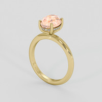 3.67 Ct. Padparadscha Sapphire Ring, 14K Yellow Gold 2