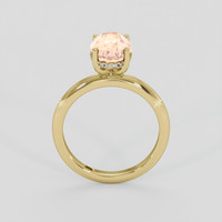 3.67 Ct. Padparadscha Sapphire Ring, 14K Yellow Gold 3