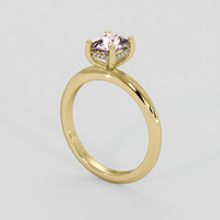 1.12 Ct. Peach Sapphire Ring, 14K Yellow Gold 2