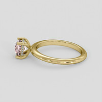 1.12 Ct. Peach Sapphire Ring, 14K Yellow Gold 4