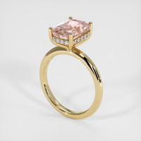 3.92 Ct. Padparadscha Sapphire Ring, 14K Yellow Gold 2