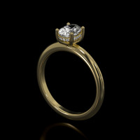 1.04 Ct. Sapphire Ring, 14K Yellow Gold 2