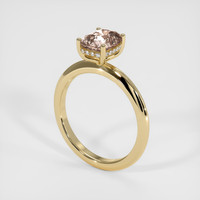 2.62 Ct. Peach Sapphire Ring, 14K Yellow Gold 2