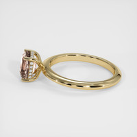2.62 Ct. Peach Sapphire Ring, 14K Yellow Gold 4