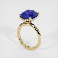 8.50 Ct. Blue Sapphire Ring, 18K Yellow Gold 2