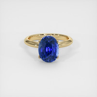5.54 Ct. Blue Sapphire Ring, 18K Yellow Gold 1