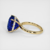 12.55 Ct. Blue Sapphire Ring, 18K Yellow Gold 4