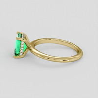 1.34 Ct. Emerald Ring, 18K Yellow Gold 4