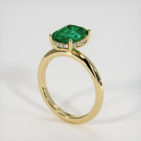 1.98 Ct. Emerald Ring, 18K Yellow Gold 2